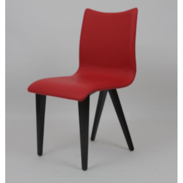 Lxury Upholstery Nordic Restaurant Leather Dining Chair Metal Red