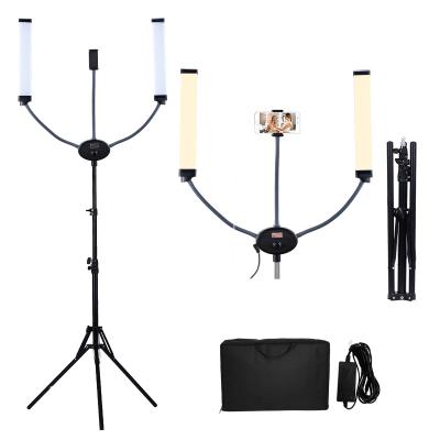 50W Double Arms LED Fill Light With Adjustable Brightness Two Arms Photo Fill Light