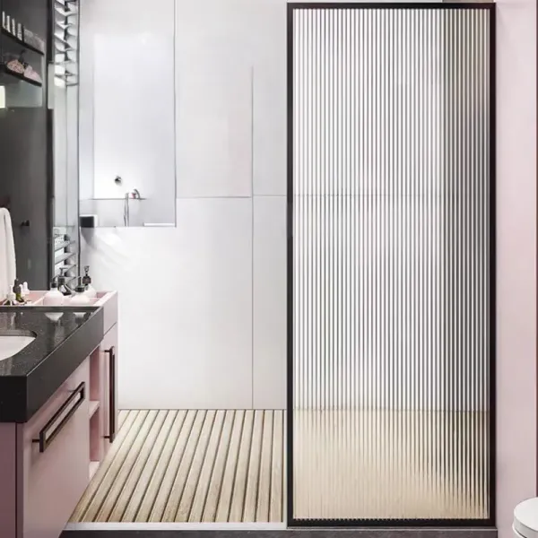 UV Protection Curtain Wall Decorative Glass Panel 8mm Transparent Rainbow Embossed Glass
