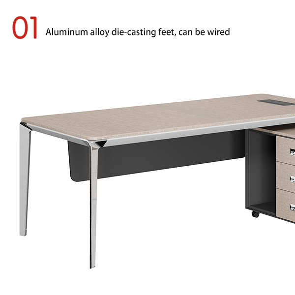 Aluminum Alloy Die-casting Foot Main Desk Supporting Movable Storage Sub Cabine