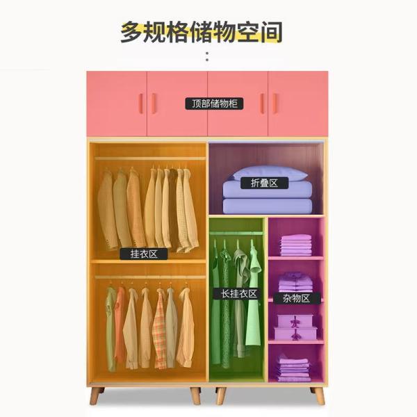 Customized Modern Wardrobe Cabinet Wooden Almirah Sliding Door