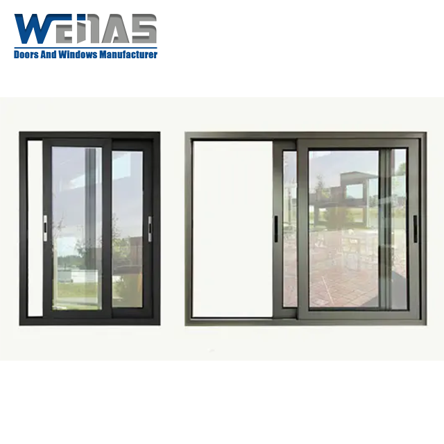 Sound And Thermal Insulation 1.8mm Aluminum Sliding Glass Window Easy Installation