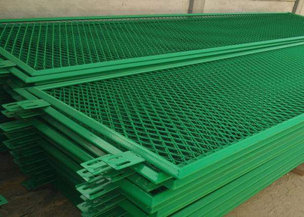 Dust Proof Green Aluminum Expanded Metal Mesh For Building Doors / Windows