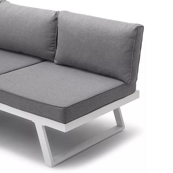 Modern Aluminum Frame Patio Furniture Sun Lounger for Garden Sofa Sectional Lounge Set
