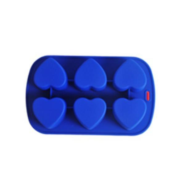 Silicone manufacturer Silicone baking tools 6 cups heart shaped silicone mold SB-009