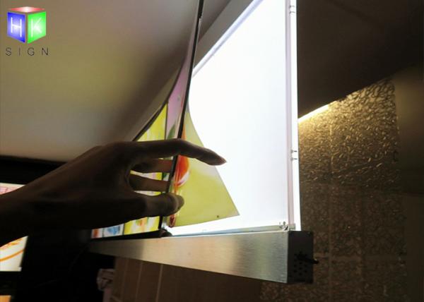 Magnetic Crystal LED Light Box , Wall Mounted Lightbox With Aluminum Frame