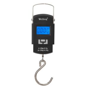 High Accuracy 10g ABS Material 50kg Digital Fishing Scale with LED Display Customizable for Luggage Weighing OEM Support