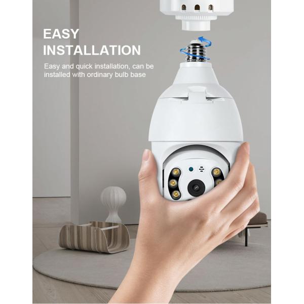 360 Degree HD Surveillance PTZ Security Wifi Cctv Network Camera for Smart Light Bulb
