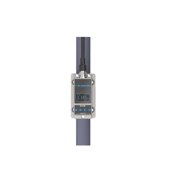 TM605 Ultrasonic Flow Meter with OLED Display, RS485 Interface, and 0.1m/s ~ ±5m/s Flow Range for Water Treatment