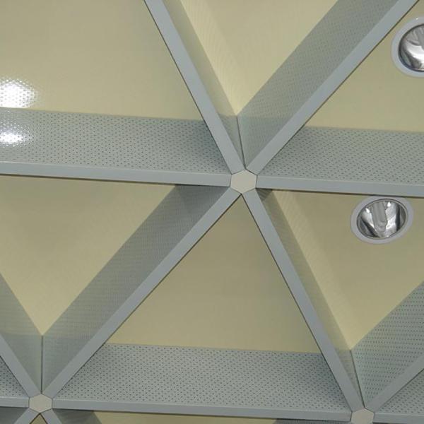 Concealed Grid Metal Ceiling Tiles 200x200mm Square Or Bevelled Edge