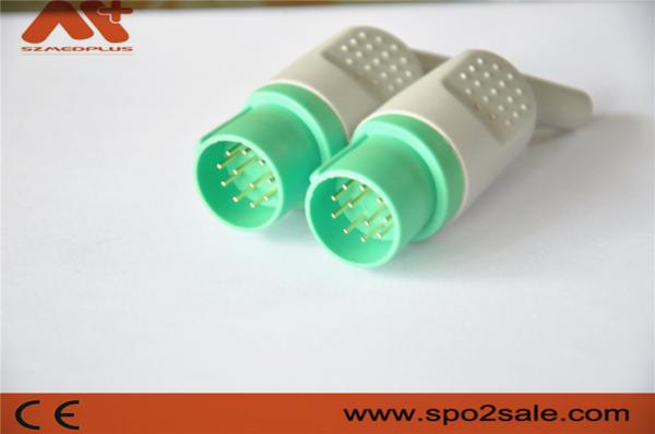 Conector médico compatível para o acessório do monitor de Nihon Kohden com cor 11pin verde