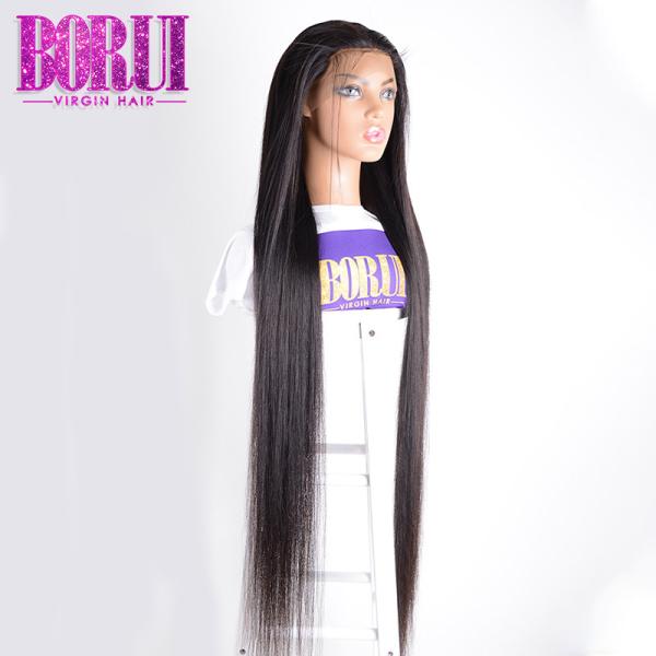 em linha reta perucas completas do cabelo humano do laço do cabelo brasileiro não processado do Virgin 10A