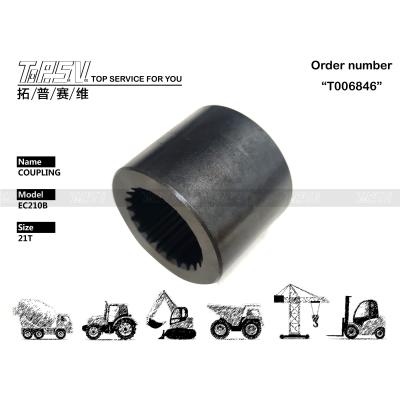 SA7117-30180 EC210B Excavator Hydraulic Motor Coupling Black With Steel