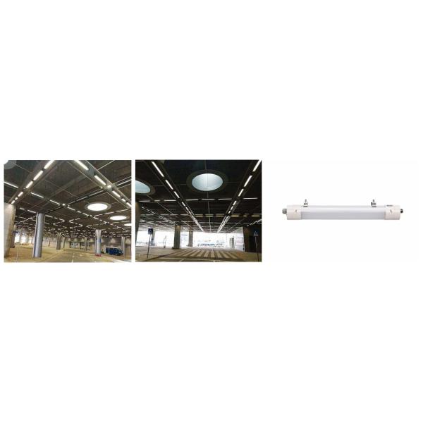 120 Deg IP66 LED Triproof Light With Emergency Sensor For Outdoor Warehouse
