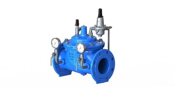 Rubber / Stainless Pressure Reducing Valve , Water PRV Adjustable Pressure Relief Valve