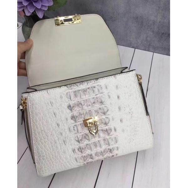 Exotic Genuine Crocodile Skin Woman Orange Purse Authentic Alligator Leather Lady Handbag Female Crossbody Shoulder Bag