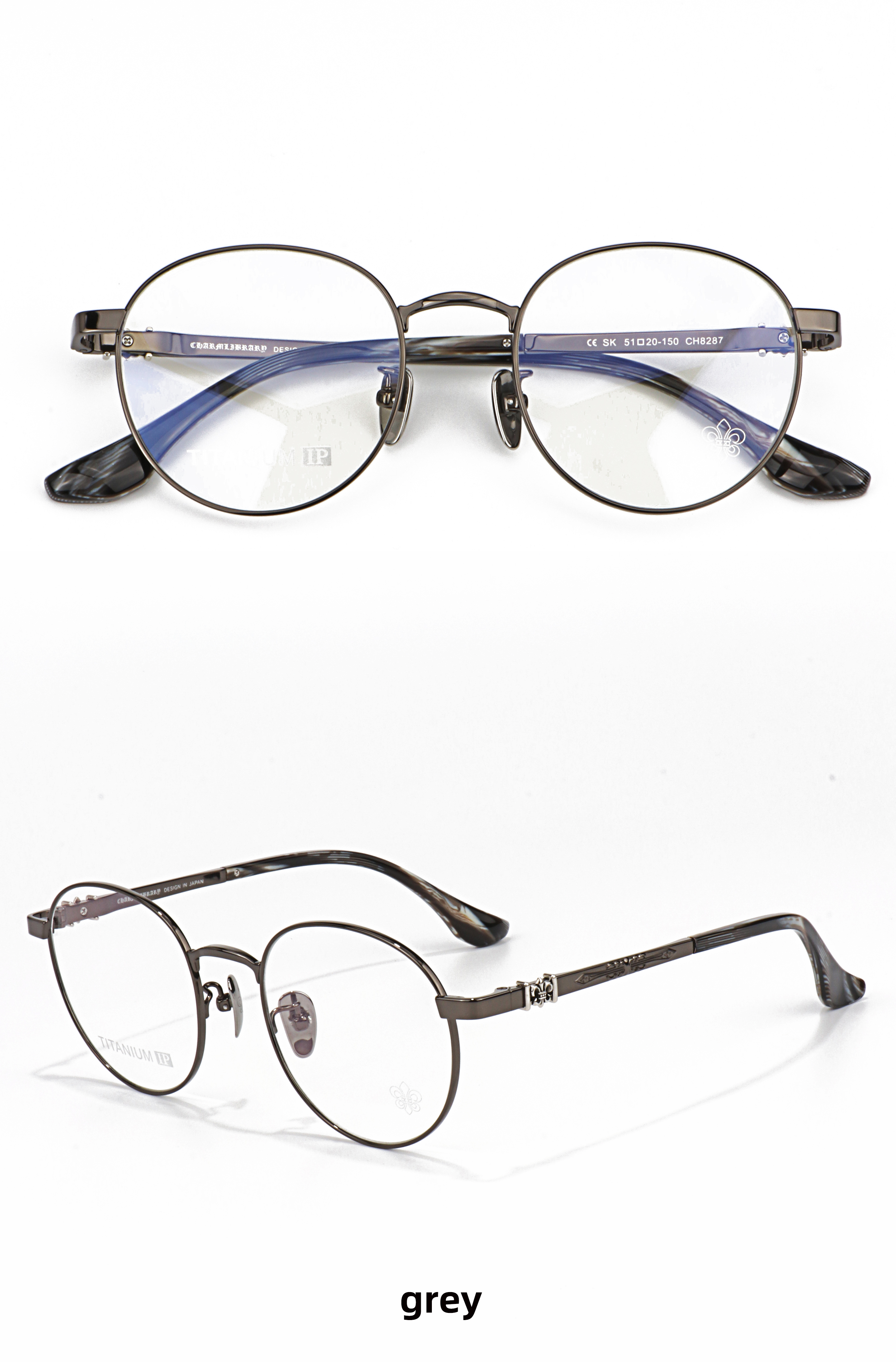 Leisure and Artistic Circular Striped Blue Color Optical Prescription Multi Focus Buffs Luxury Brand Superior Quality Glasses