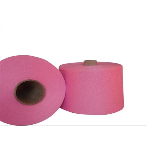 Colored Dyed 100% Spun Polyester Yarn Recycled For Knitting Fabric