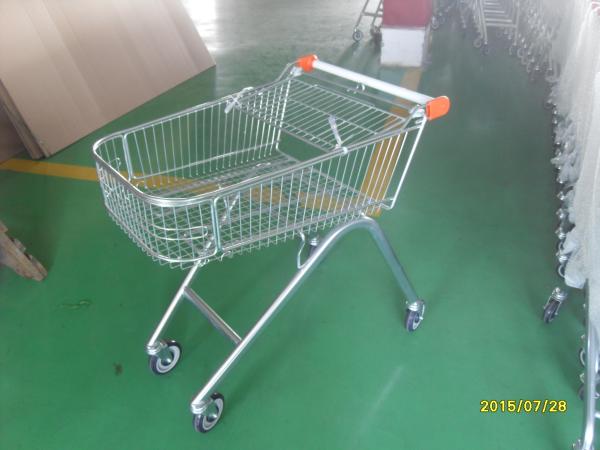 European Style 71L Shopping Trolley Cart Metal With Swivel Casters