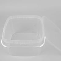 Los cubos del plástico transparente de 3 litros con las tapas ajustan servicio del ODM del OEM