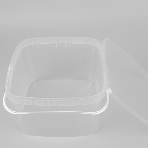 Ведро ведра прозрачной пластмассы гостеприимсва 3L ODM OEM ясное квадратное для печенья еды