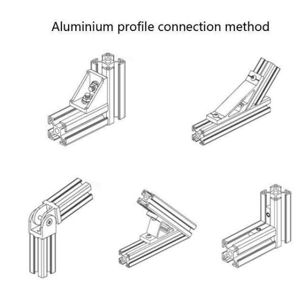 Profilé en alliage d'aluminium anodisé 4040 argenté standard européen 40x40
