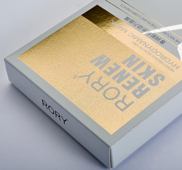 SGS Sweet Silver Face Mask Packing Box Glossy / Matt Lamination Surface