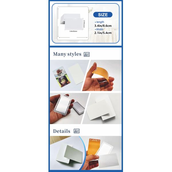 Custom Square Heat Press Sublimation Metal Blanks Aluminum Sheets and Plastic Business Cards Novelty Gifts
