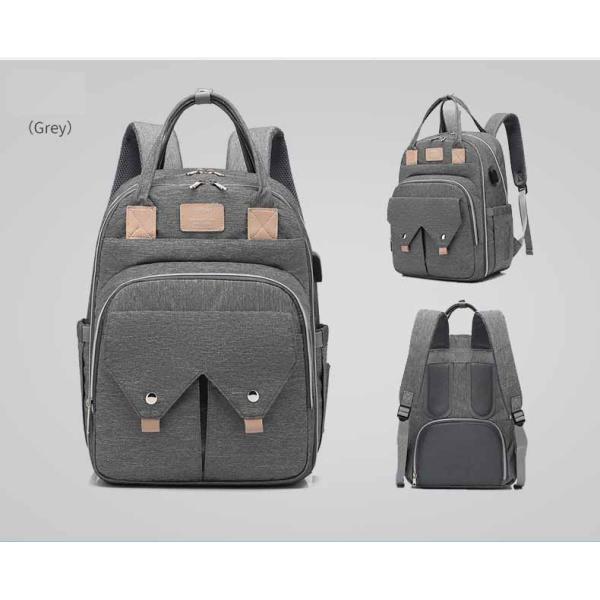 Large Capacity Mom Baby Bag Multi-function Waterproof Outdoor Travel Diaper Bag With USB Charging For Baby Care
