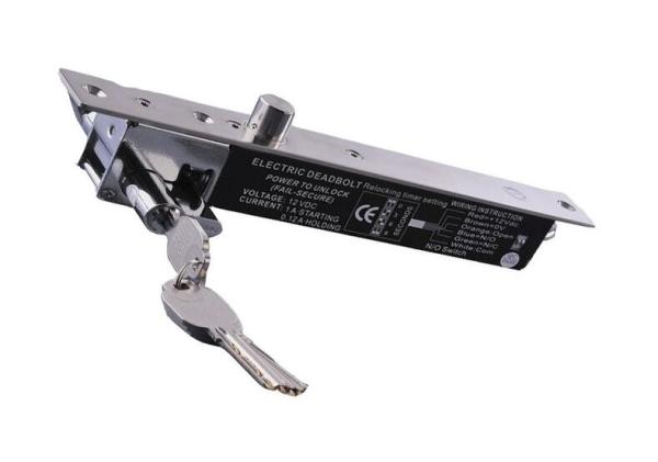 Stainless Steel Electric Bolt Lock for Frameless Glass door , 12V / 24V power
