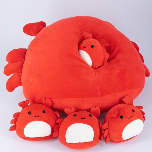 Soft Spandex Red Baby Crab Set Plush Throw Pillows y Stuffed Animals Pillows