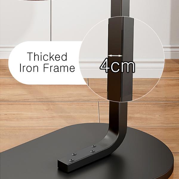 Oval Snack C Shaped End Table, Side Sofa Coffee Slide Under Night Stands for Bedrooms Tray