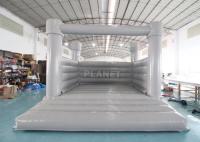 Castillo animoso blanco para casarse la casa inflable de salto blanca de la despedida del agua del castillo de la boda blanca inflable del castillo