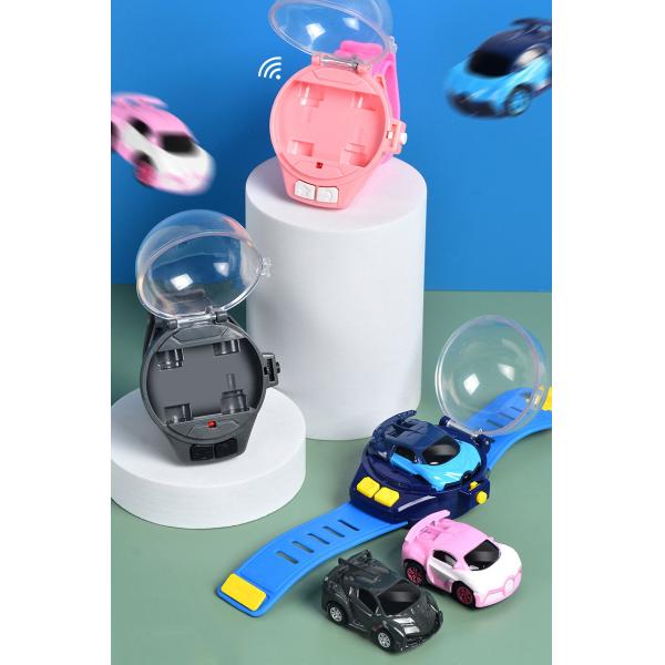 Kids Mini RC Car Watch 2.4 GHz Cartoon RC Racing Car USB Charging 4 Channels for Kids