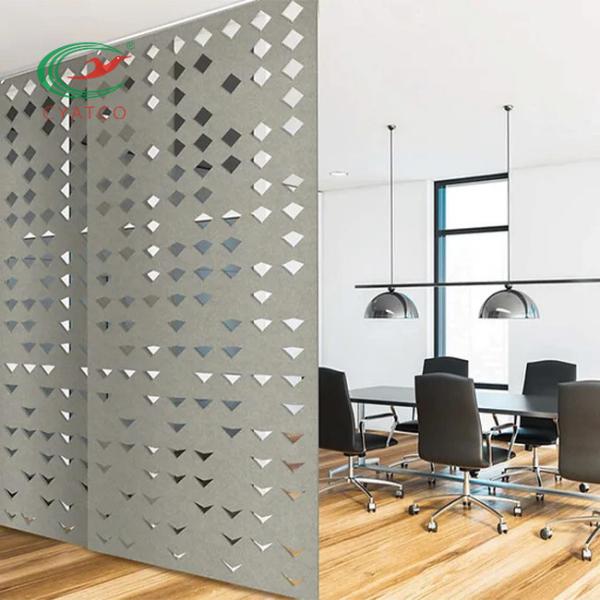 CE Suspended PET Acoustic Panels Room Divider Flameproof Odorless