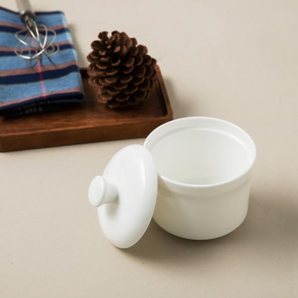 Restaurant Lead Free Waterproof Ceramic Bowl With Lid