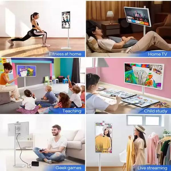 32 Inch Battery Powered Portable with Stand Touch Screen Game Monitor, All-in-one Smart Electronic Tablet
