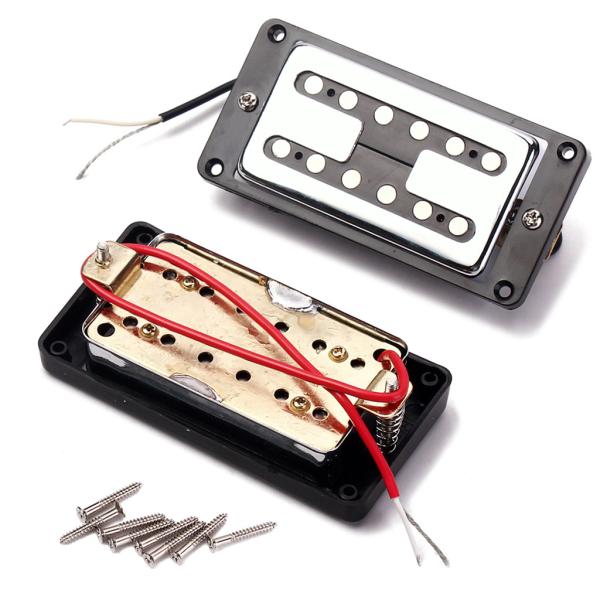 H Style Dual Coil Pickup N9K/B15K Output ABS Metal Humbucker Pickup Set com parafusos
