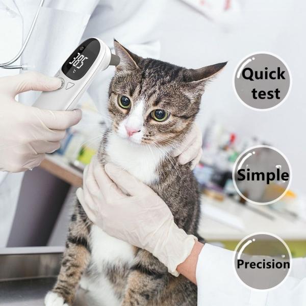 Termómetro de orejas de animales inoxidable IP65 portátil termómetro electrónico para mascotas