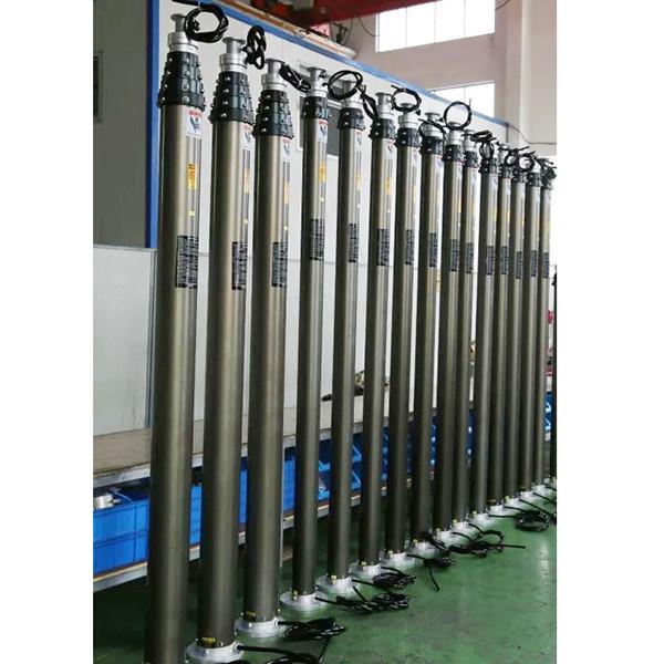 6.2m emergency lighting tower mast/ pneumatic telescopic lighting mast