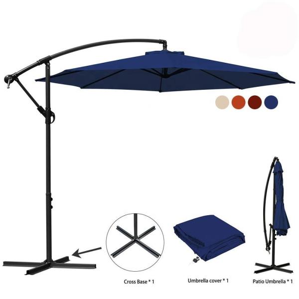 Outdoor Waterproof Hanging Banana Parasol , Large Cantilever Patio Umbrellas