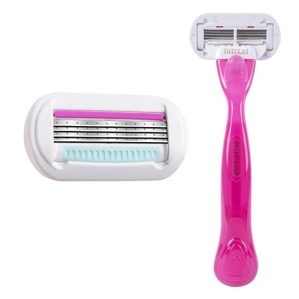 Hot Sale Bathroom Products Hotel Women Face Razor Private Label Triple Blade Razor with Replaceable blade refills