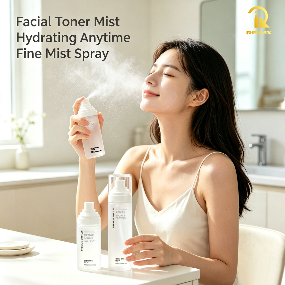 60ml 100ml Clear Fine Mist Spray Bottle with Pump for Perfume Cosmetic Packaging and Beauty Products