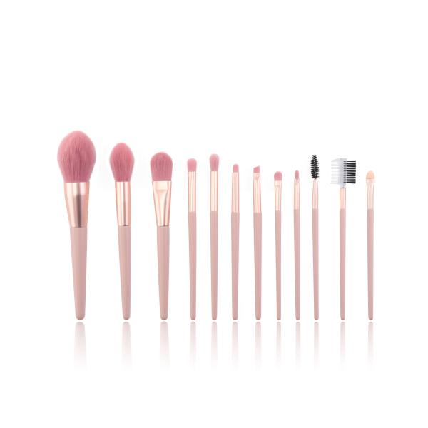 Cheveux synthétiques de brosse de lecture de maquillage de base d'OEM LOGO Premium 12PCS