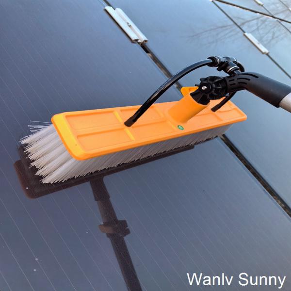 Aluminum Alloy Solar Panel Cleaning Brush with Mini Lithium Battery Water Pump Perfect