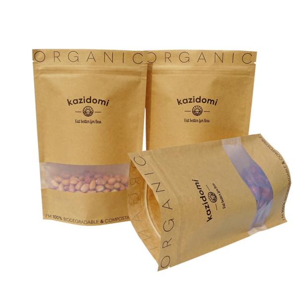 Stand Up 3.5*5.5 Inches k Paper Bag Food Storage With Window
