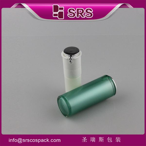 A021 15ml 30ml 50ml painting green color airless pump bottle,manufacturing cream bottle