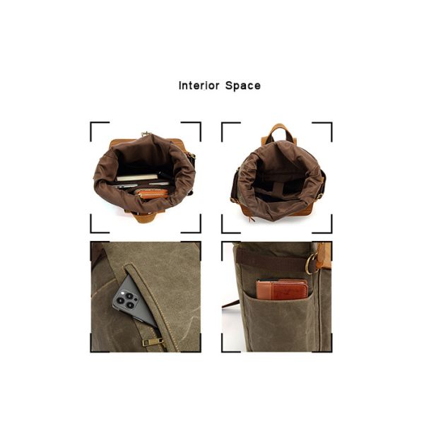 Waterproof Canvas Computer Briefcase Laptop Men'S Crossbody Bag Laptop Bag
