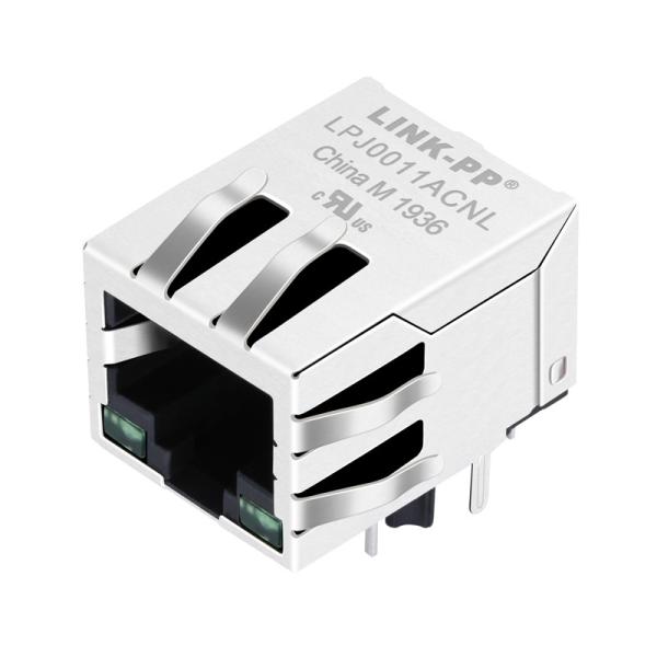 J0011D21E | LPJ0011ACNL RJ45 Jack modular, ângulo direito 100Base-T