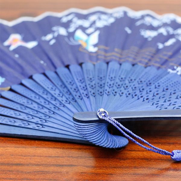 Custom Printed Silk Hand Fans Folding Bamboo Hand Fan for Weddings Favor